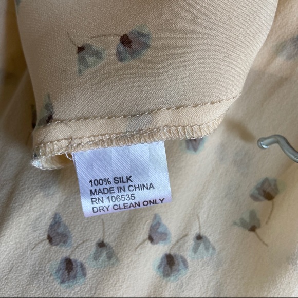 Madison Marcus 100% Silk Ditsy Floral Ruffle Swing Hem Cottagecore Tank - Picture 9 of 9